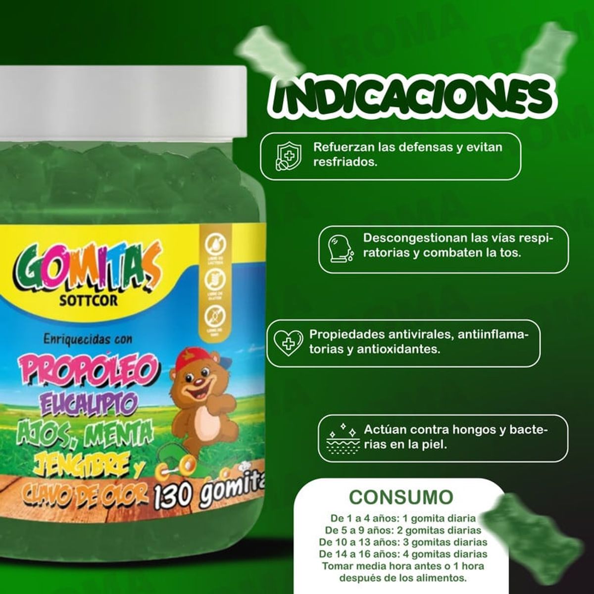 GENERICO - GOMITAS PROPÓLEO NIÑOS 130UND