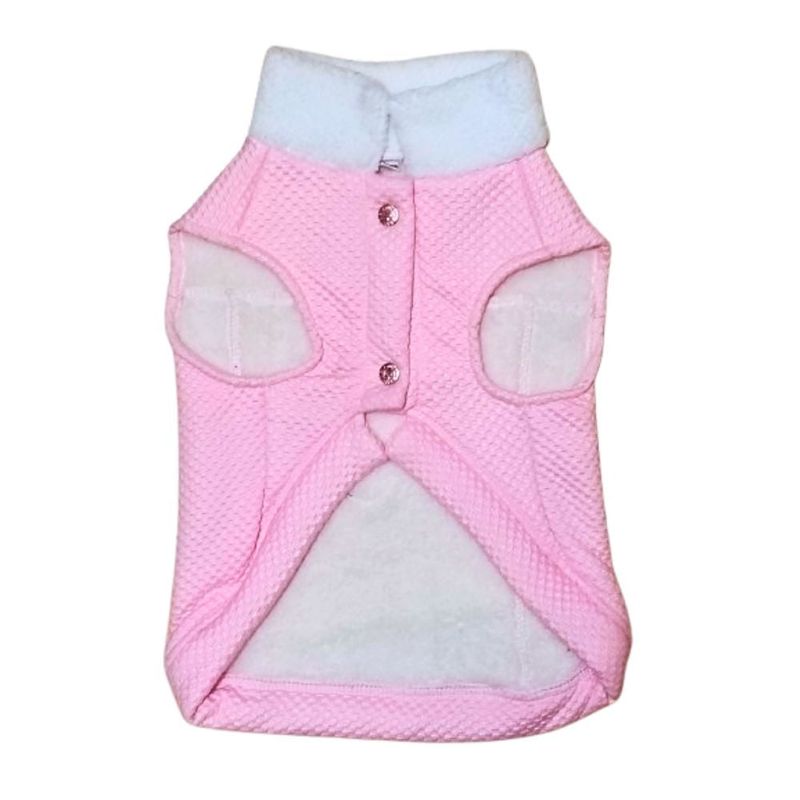 GENERICO - Chaleco MOTERO con Acolchado Para Mascotas TALLA 4 Rosa