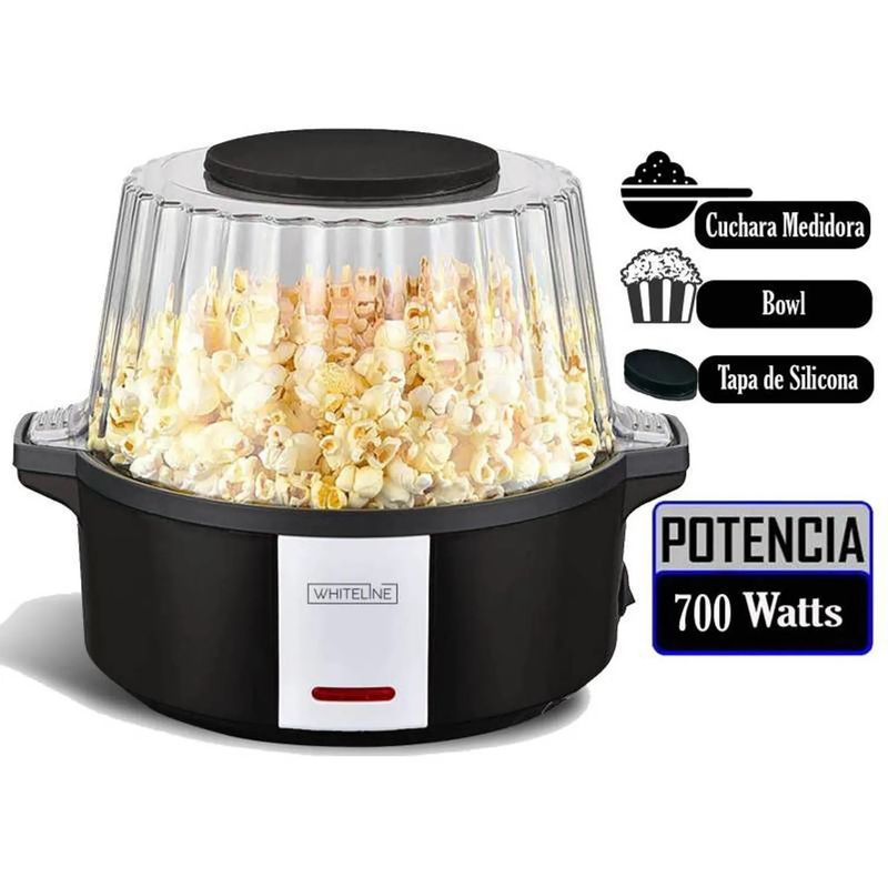 WHITELINE - Máquina para Pop Corn Maker Canchita Whiteline