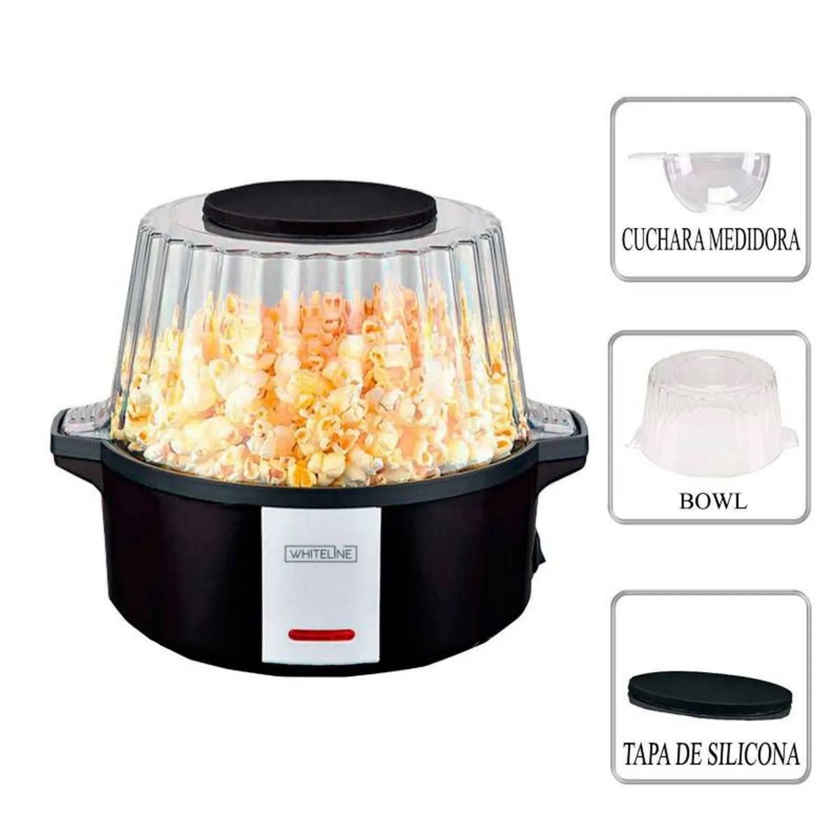 WHITELINE - Máquina para Pop Corn Maker Canchita Whiteline