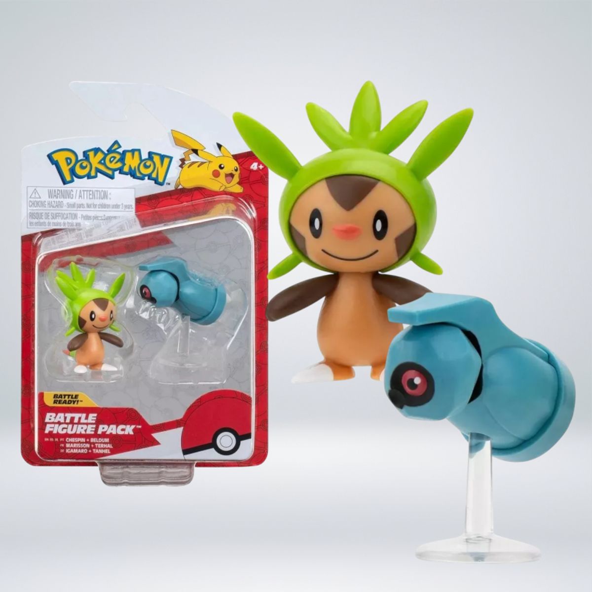 POKEMON - FIGURAS POKEMON BATTLE CHESPIN - BELDUM