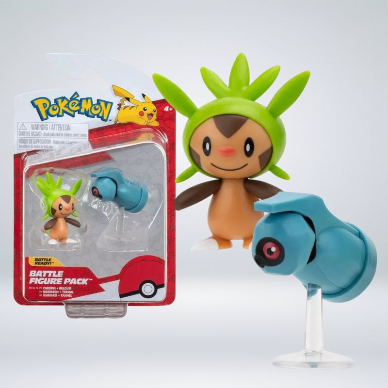 POKEMON - FIGURAS POKEMON BATTLE CHESPIN - BELDUM