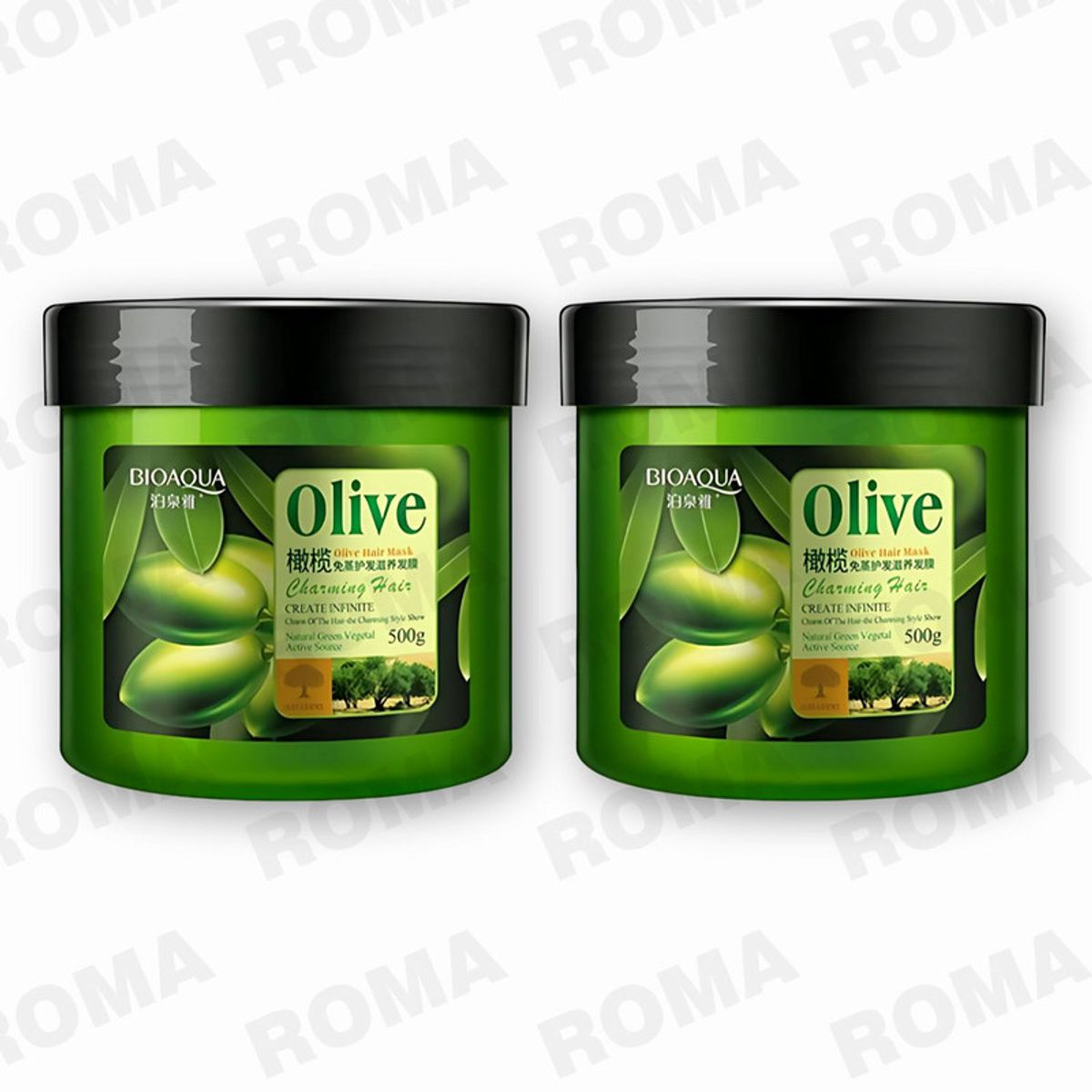 BIOAQUA - PACK 2 MASCARILLA DE OLIVO PARA EL CABELLO BIOAQUA 1000G