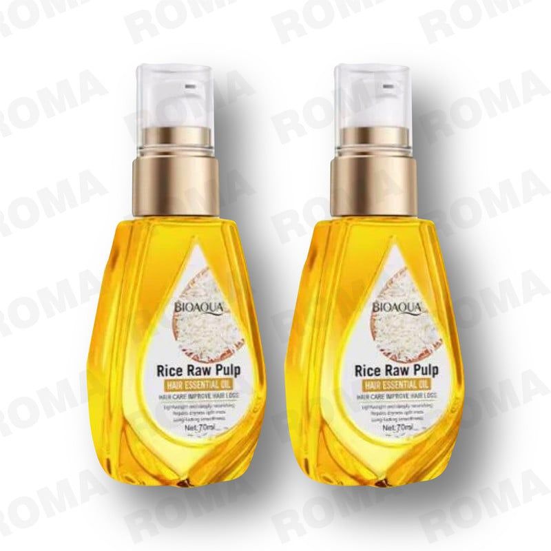 BIOAQUA - PACK 2 ACEITE ESENCIAL PARA CABELLO DE ARROZ BIOAQUA 140ML