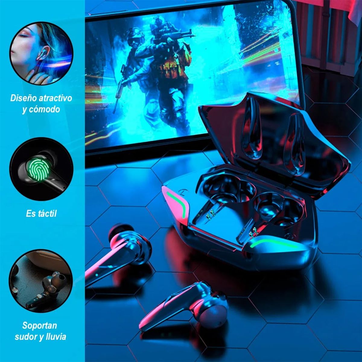 GENERICO - Audífonos Inalámbrico Bluetooth G11 Gamer AU240010 Negro