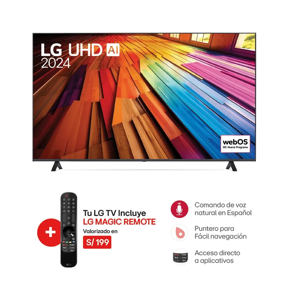 LG - Televisor 75 Lg Uhd 4k Thinq Ai 75ut8050psb (2024)