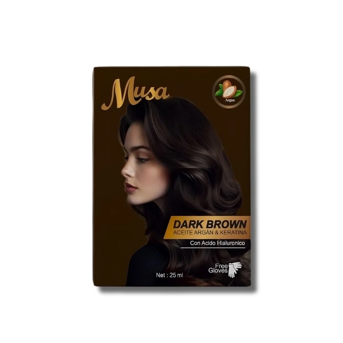 GENERICO - Shampoo Hair Color Musa Tinte Dark Brown 25mlx10