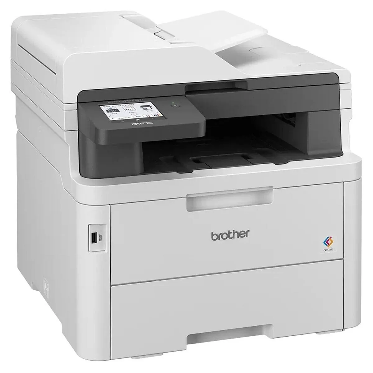 BROTHER - Impresora Láser color Brother MFC-L3760CDW Duplex WIFI Red ADF FAX