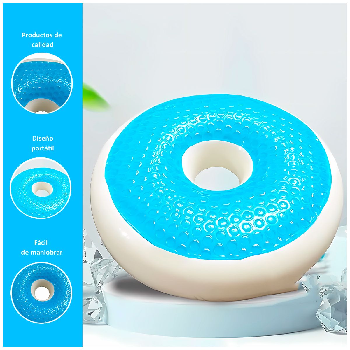 GENERICO - Almohadilla cojín ergonómico celeste