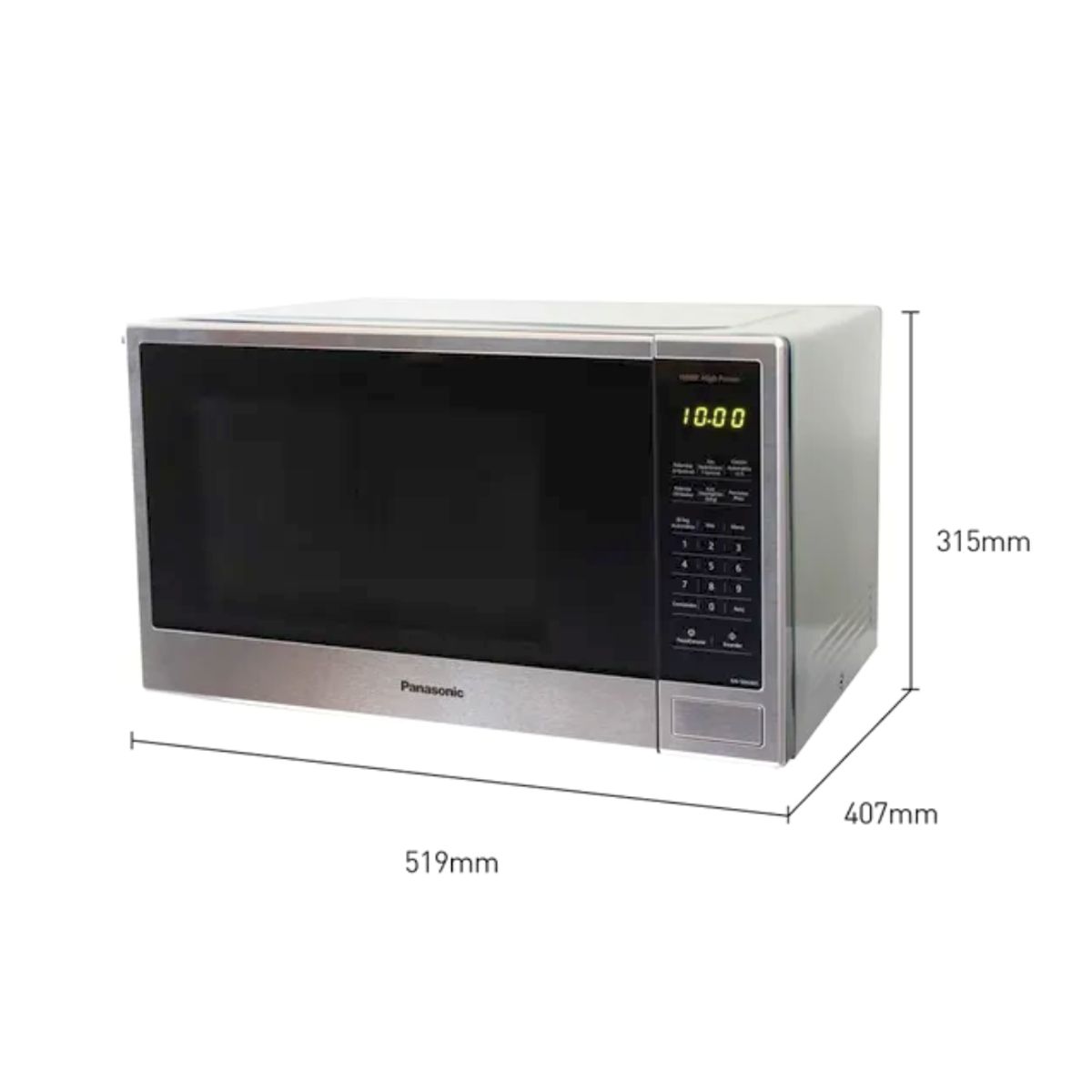 PANASONIC - Microondas de 37 Litros PANASONIC Plateado NN-SB646SRPK