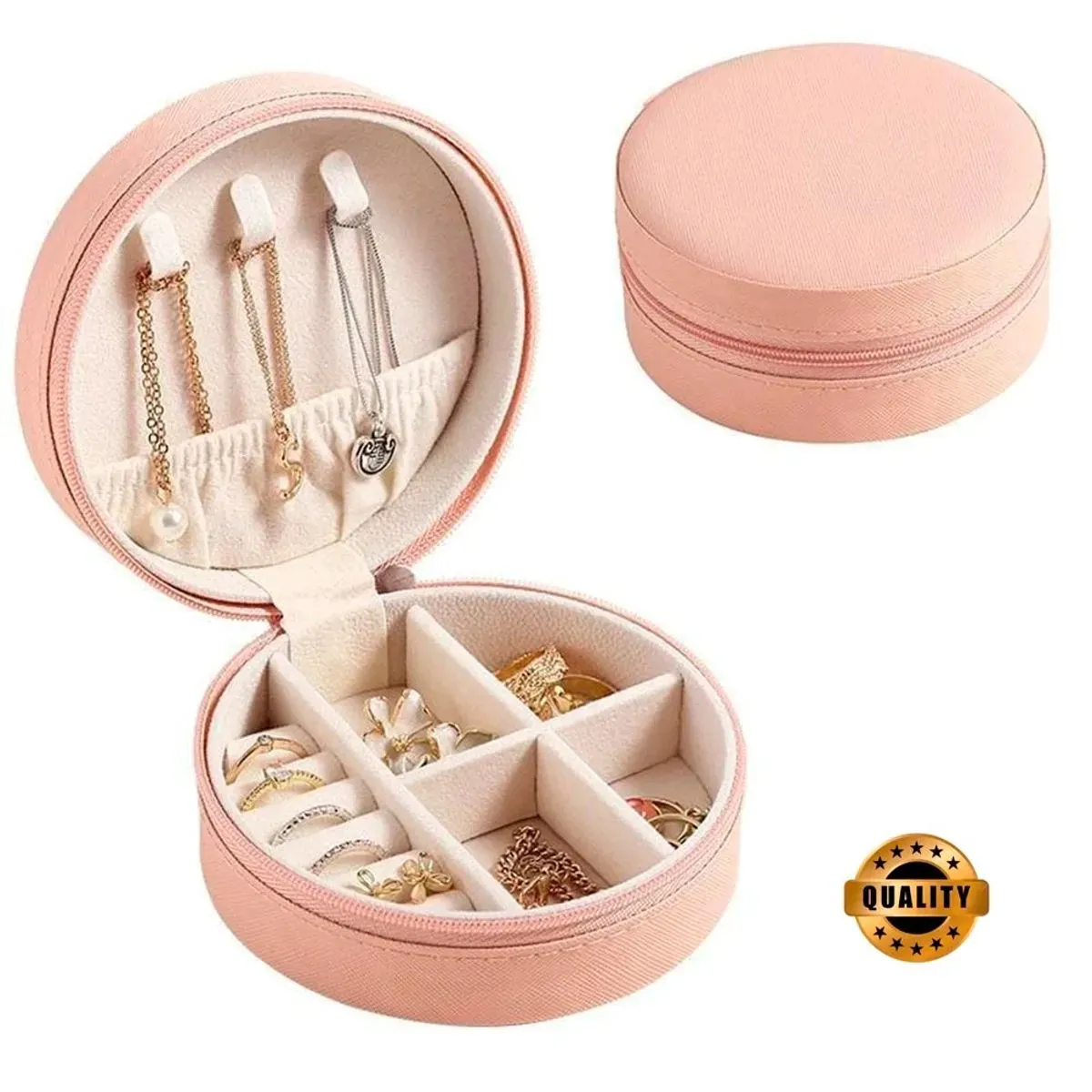 GENERICO - Maletín organizador joyero viaje Rosado MDA290042 Redondo