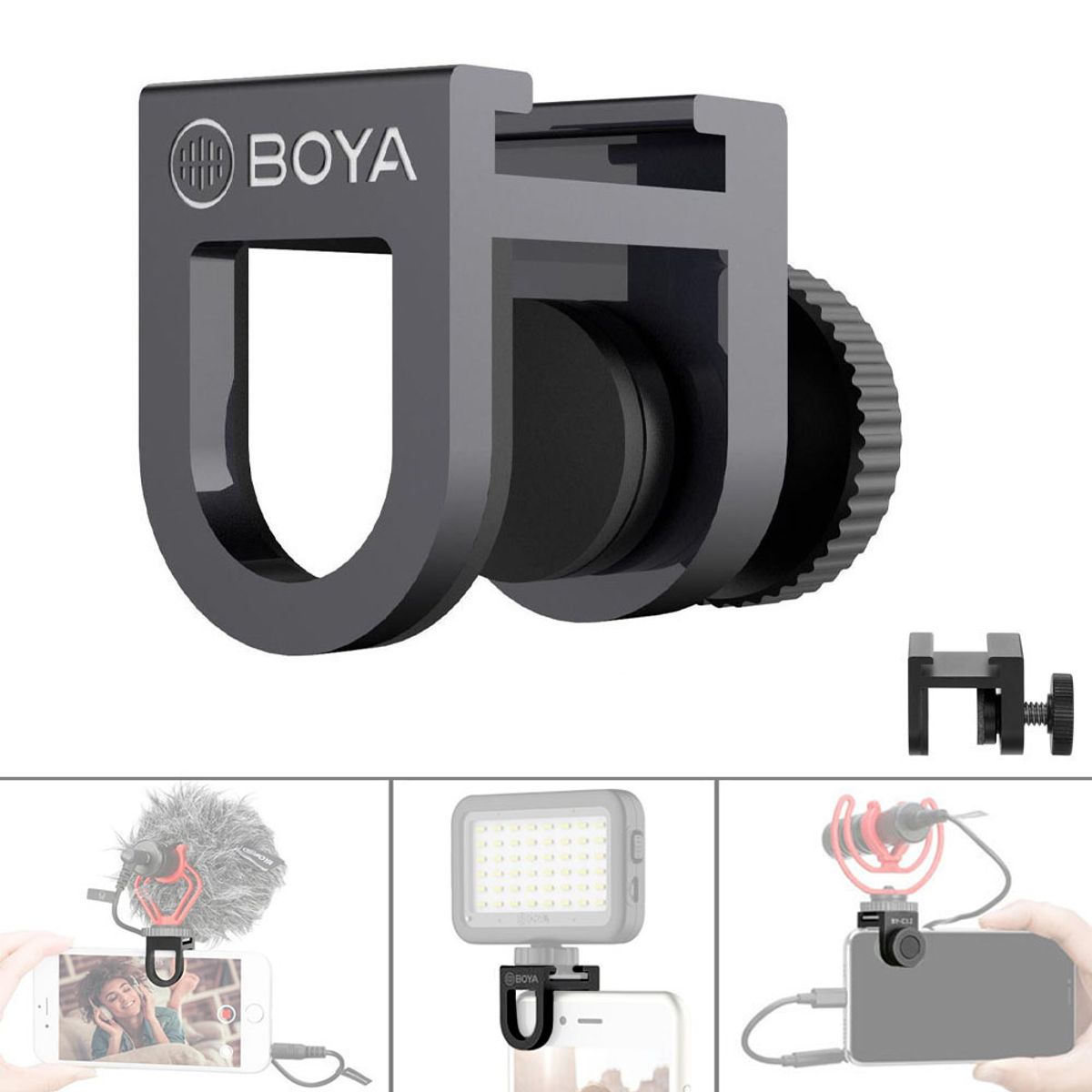 BOYA - BOYA BY-C12 Clip para SmartPhone - led - Micrófonos - Gimbal