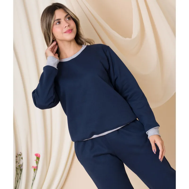 SOÑALIERE - Conjunto Pijama Buzo Franela Dama