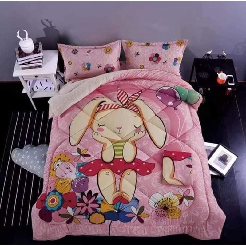 MINGDA - Set Edredón 2 pz C/ Carnero + Set Sábanas + Fundas 5 Pz 100% Calidad