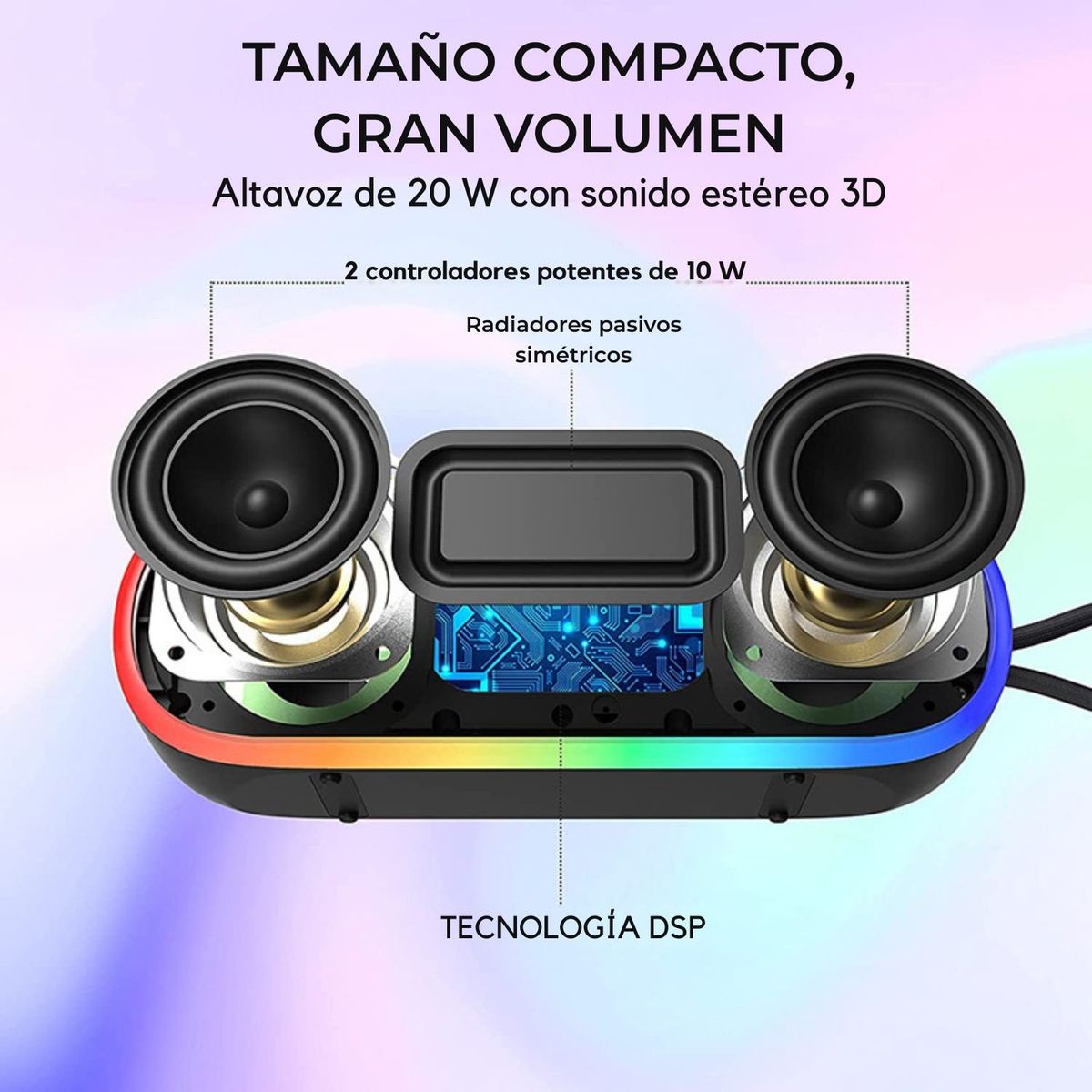 LIDIMI - Parlante Portátil LIDIMI 40W Bluetooth y Radio FM