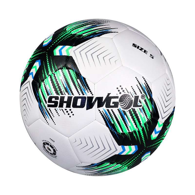 SHOWGOL - PELOTA PARA FÚTBOL TALLA 5 PU JAPONÉS COSIDO BLASTER VERDE