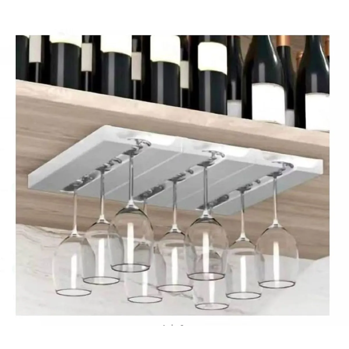 GENERICO - Soporte para copas de vino de calidad blanco