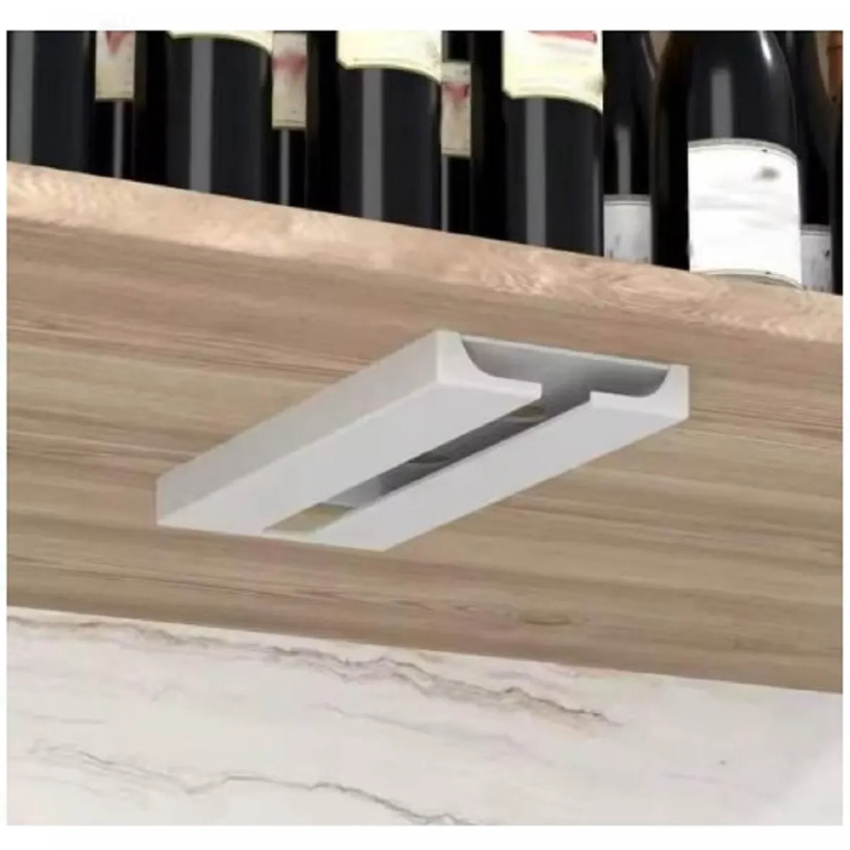 GENERICO - Soporte para copas de vino de calidad blanco