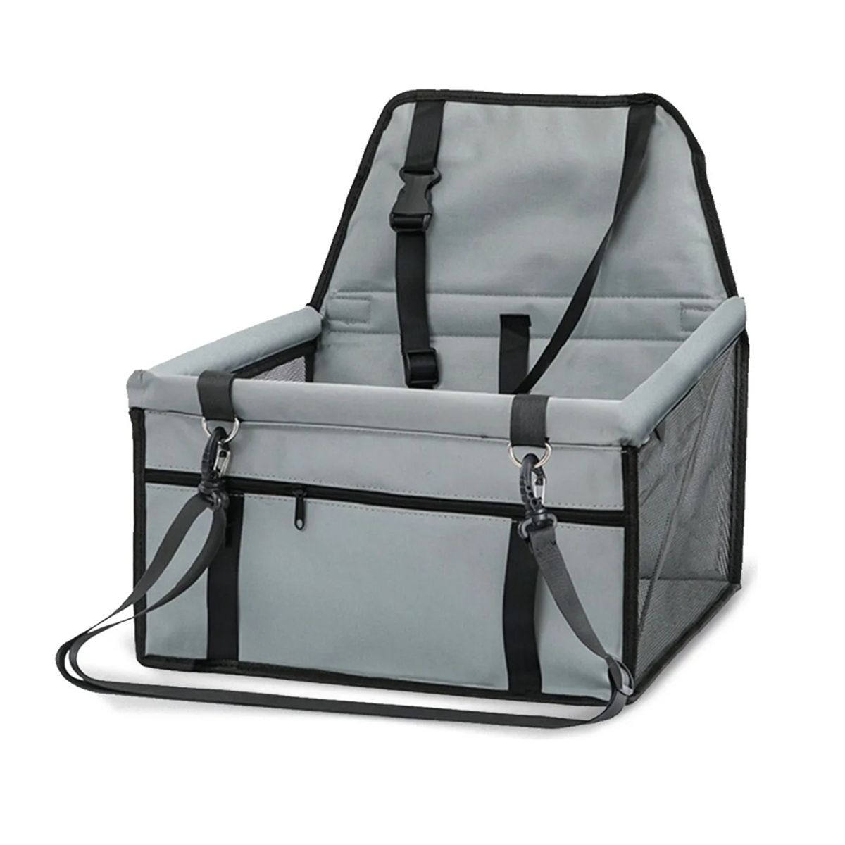 GENERICO - Asiento copiloto de auto para mascotas perros yo gatos gris