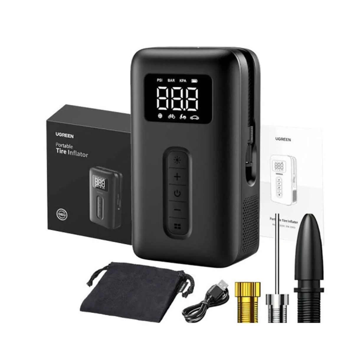 UGREEN - Compresor de Aire Portátil UGREEN recargable 5200mha