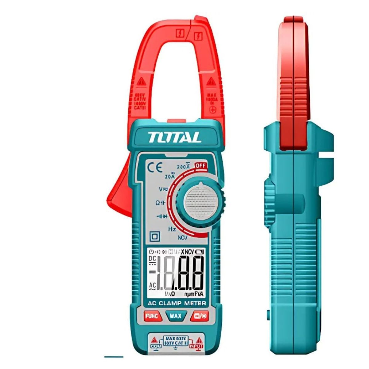 TOTAL TOOLS - PINZA AMPERIMETRICA DC/AC 400A 4000 CONTEOS TMT762002