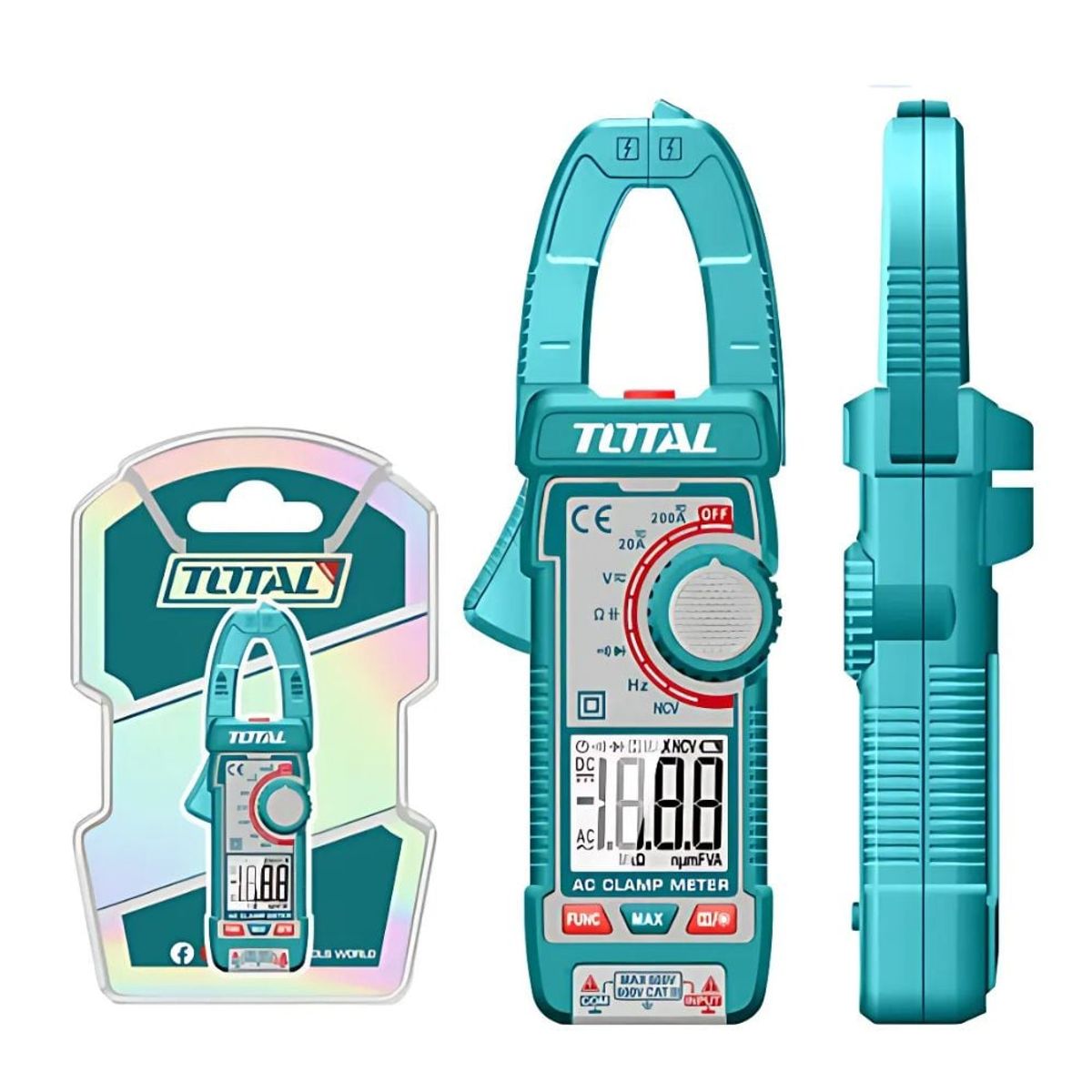 TOTAL TOOLS - Pinza Amperimétrica Ac 600a 4000 Conteos A:32mm TMT766001