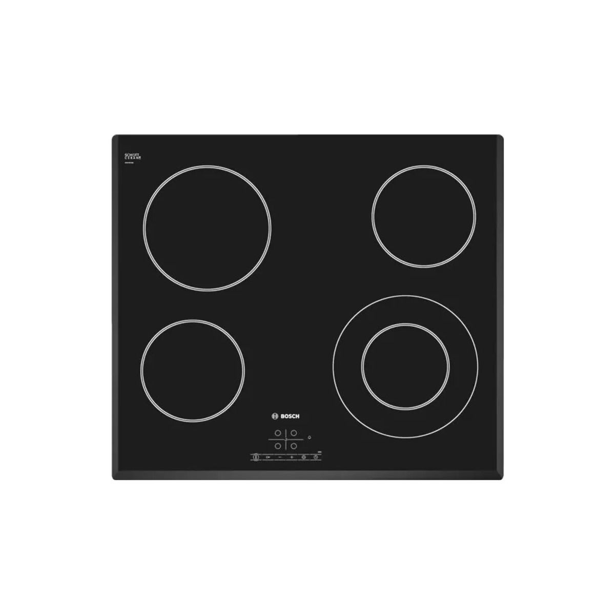 BOSCH - Encimera 4 zonas de cocción vitrocerámica + campana Indurama de 60cm
