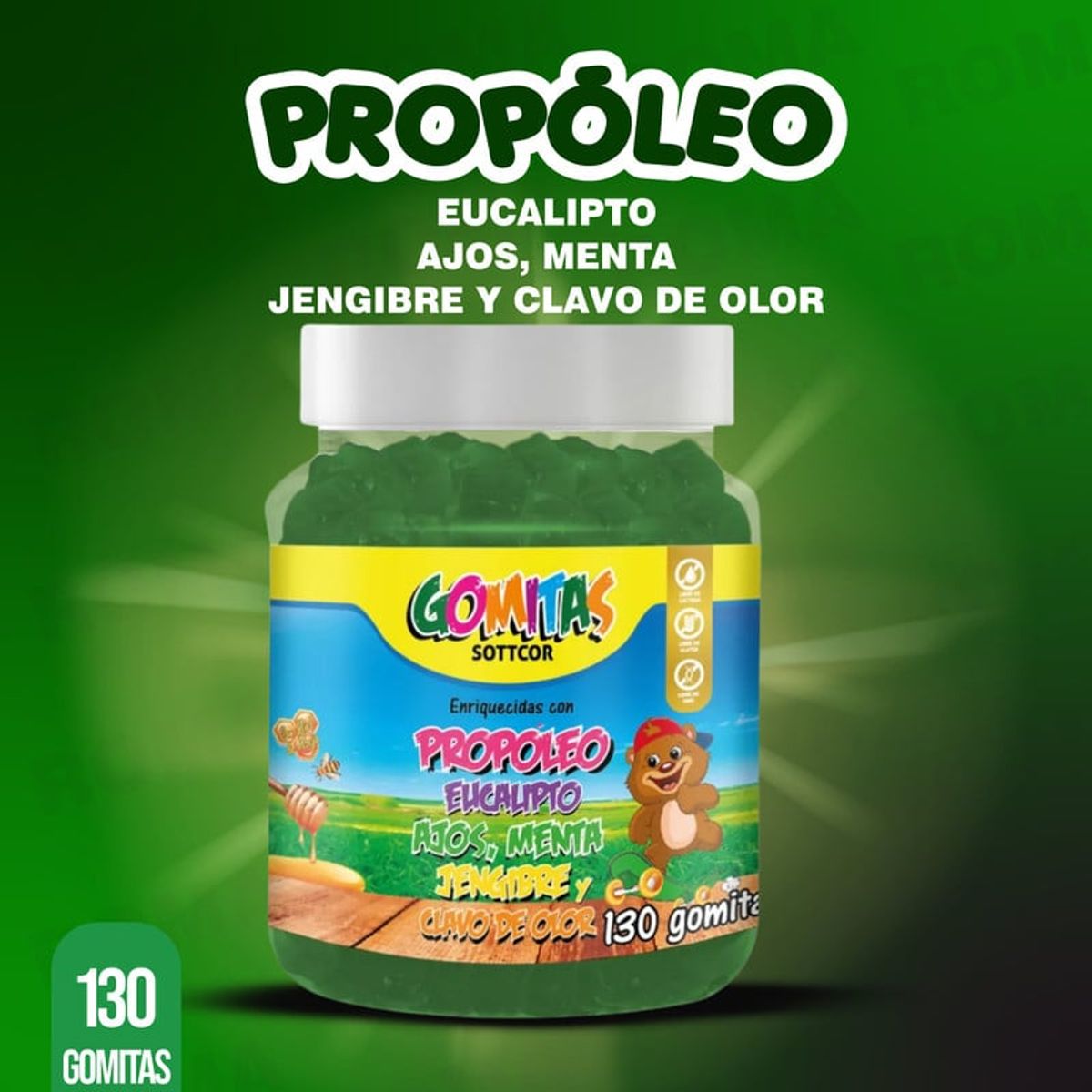 GENERICO - PACK 2 GOMITAS PROPÓLEO NIÑOS 260UND