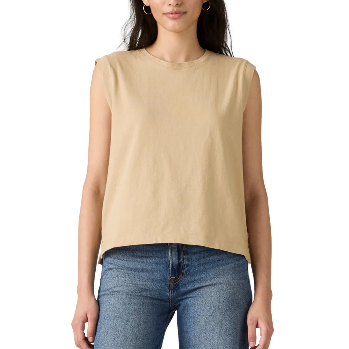LEVIS - Polo Mujer Boxy Tank Beige Levis
