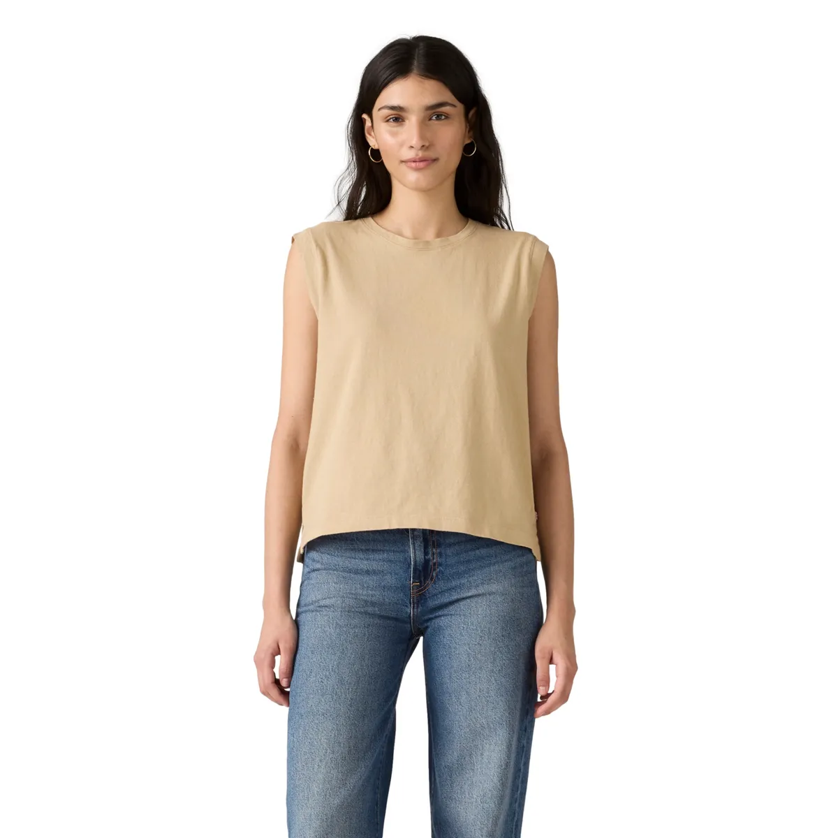 LEVIS - Polo Mujer Boxy Tank Beige Levis