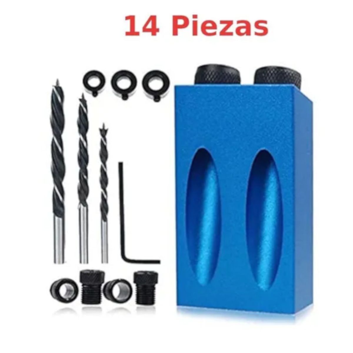 GENERICO - Kit Ensamblaje Agujero bolsillo invisible Kreg inclinado 14 piezas 15º