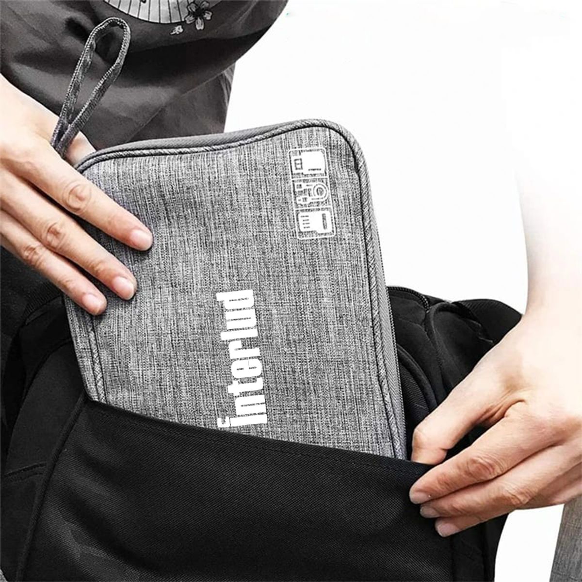 INTERLUD - Maletín Portátil Organizador de Cables Interlud Gris FYI260016