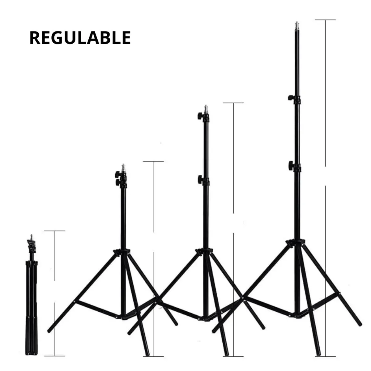 INTERLUD - Trípode Parante 2.10 Metros Regulable Para Cámaras Foto Video Tiktok