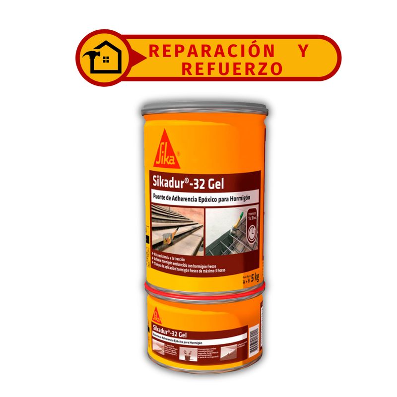 SIKA - Adhesivo epóxico para unir concreto Sikadur 32 Gel x 5Kg