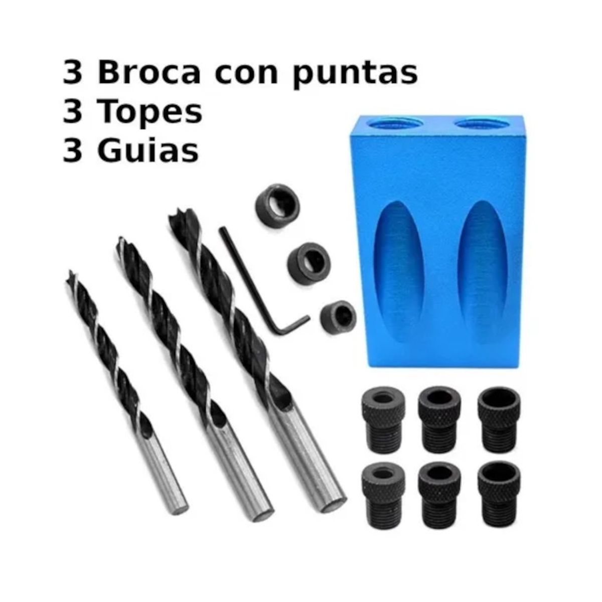 GENERICO - Agujeros Inclinados 15 grados / Tornillos Ocultos 14 Piezas