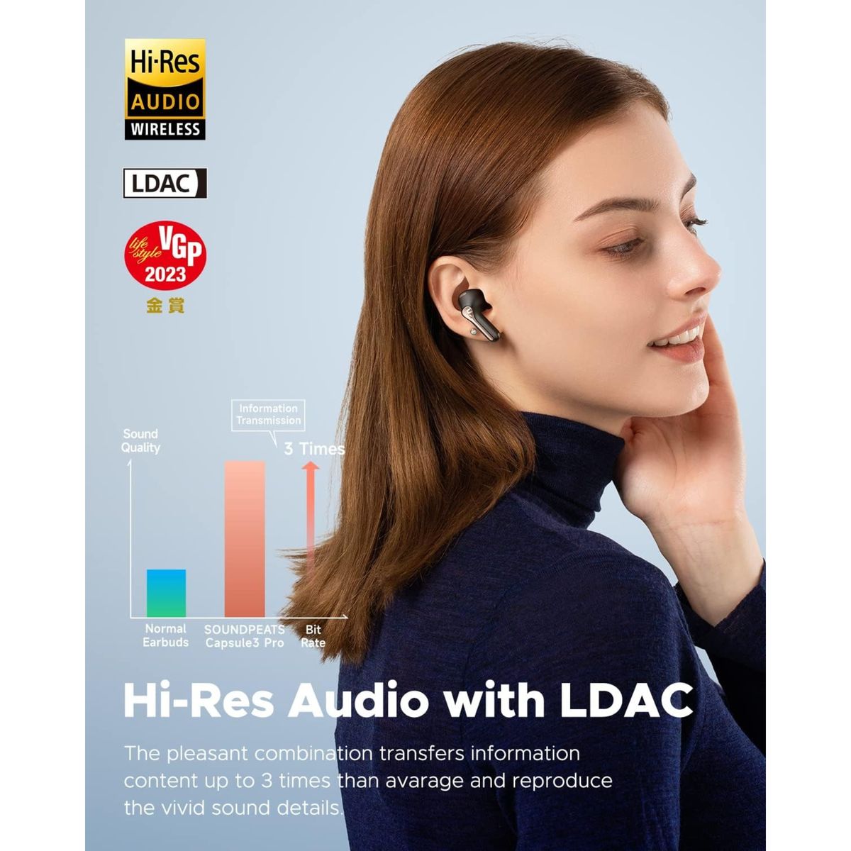 SOUNDPEATS - Adifonos Soundpeats Capsule3 Pro TWS 43db Negro