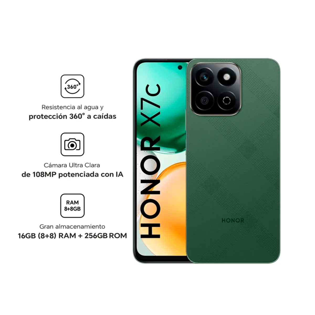 HONOR - Celular Honor X7c 8GB Ram 256GB Color Verde