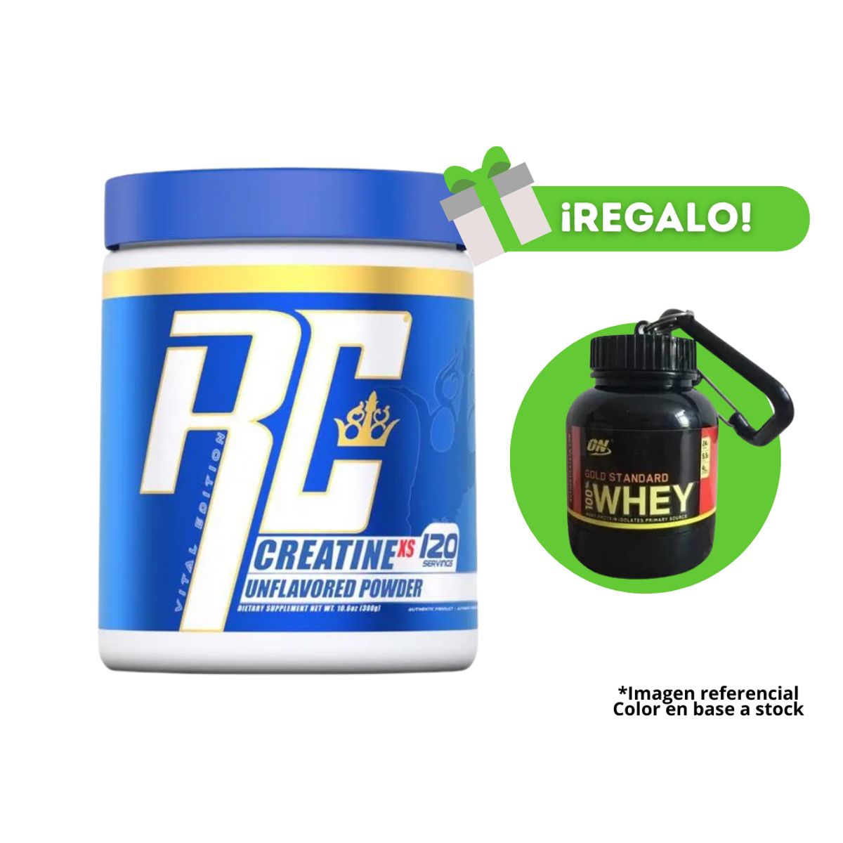 RONNIE COLEMAN - CREATINA MONOHIDRATADA RONNIE COLEMAN 300G + PORTAPROTEINA