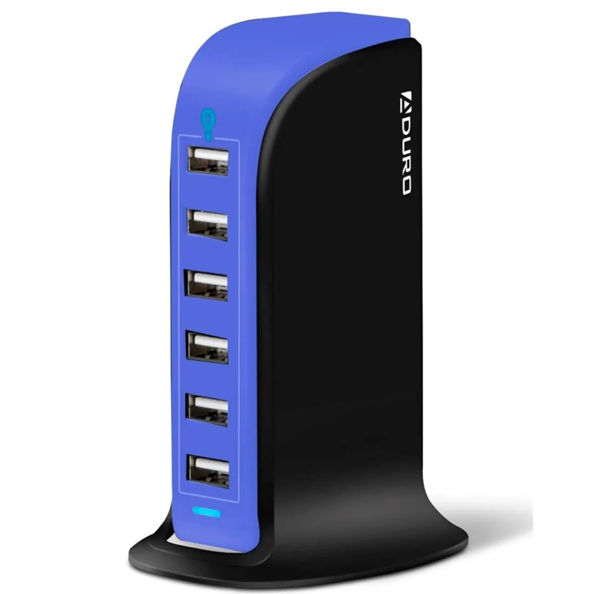 GENERICO - Estación de carga rápida Aduro de 6 Puertos USB, Azul