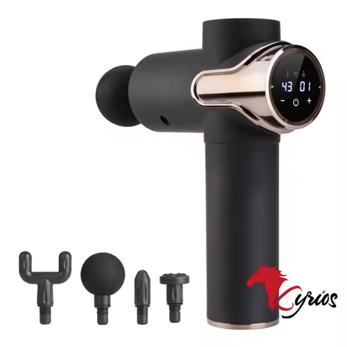 NO LOGO - Pistola masajeador Massage Gun Con 4 Accesorios Distintos