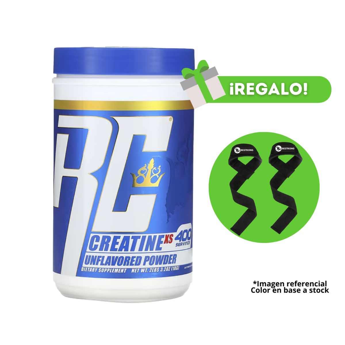 RONNIE COLEMAN - CREATINA MONOHIDRATADA RONNIE COLEMAN 1KG + STRAPS