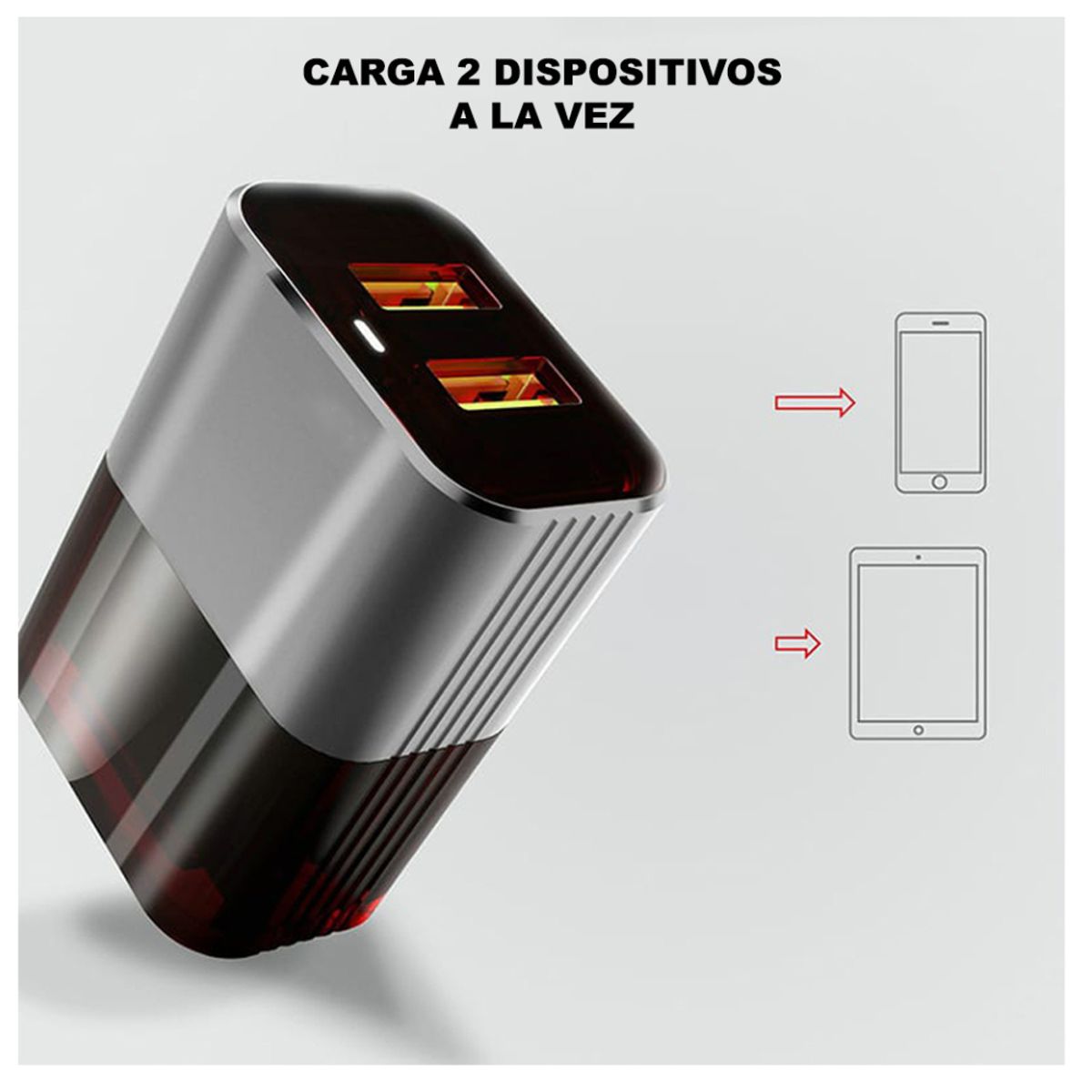 EASY&HOME - Cargador Adaptador De Pared Dual Con 2 Puertos USB Carga Rápida Easy&Home