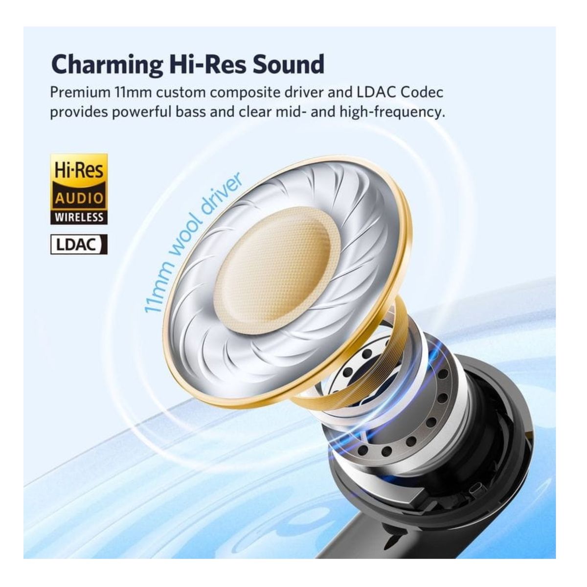 EARFUN - Adifonos Earfun Air2 NC 40h Negro