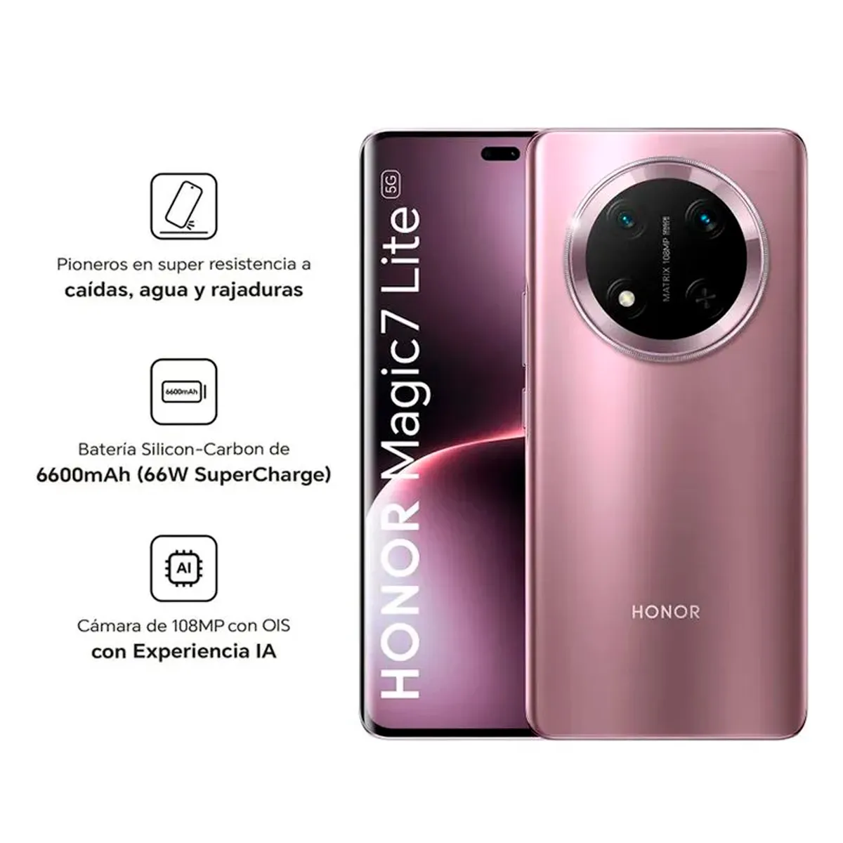 HONOR - Celular Honor Magic 7 Lite 5G 8GB Ram / 256GB Color Morado