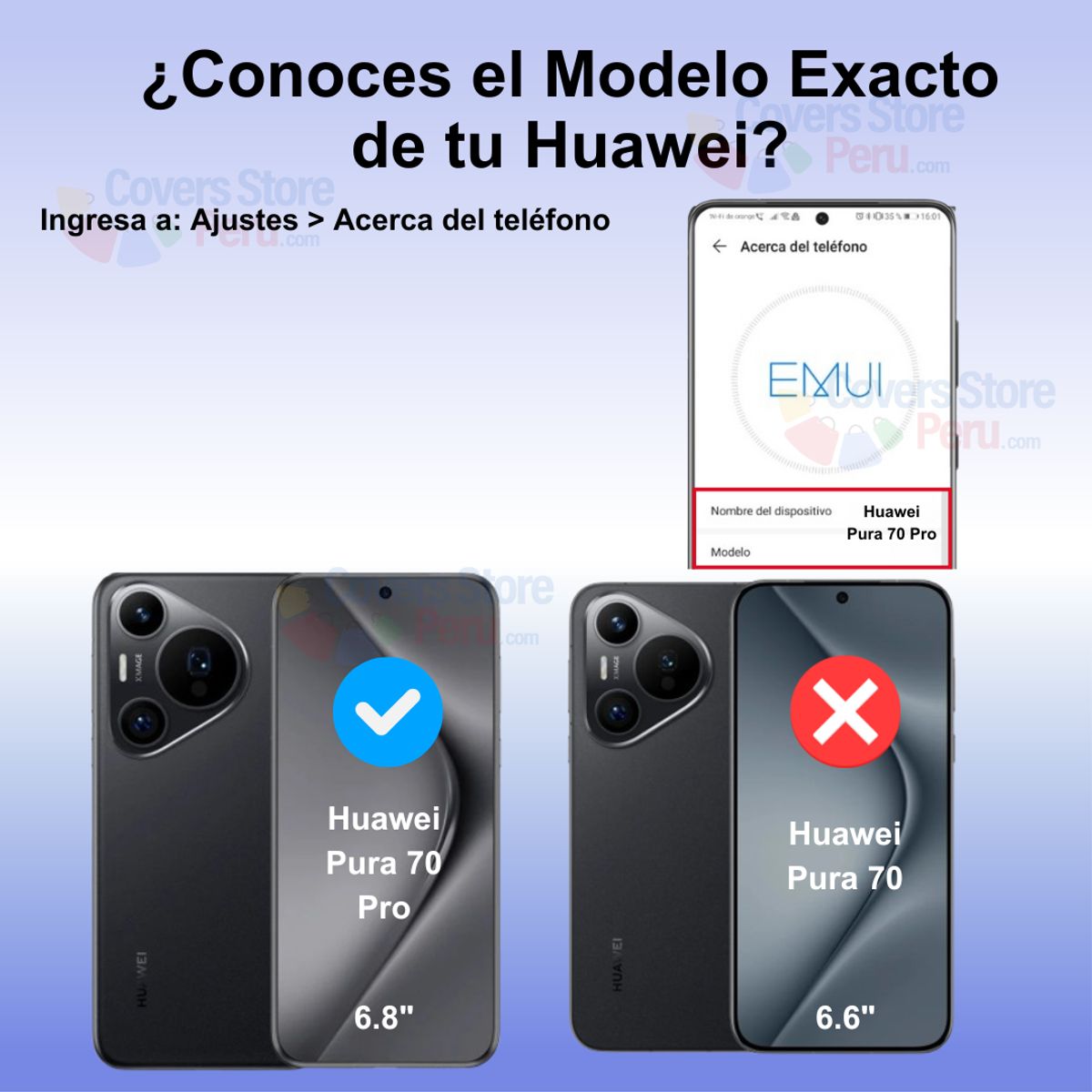 GENERICO - Mica para Huawei Pura 70 Pro Film Hydrogel Antishock Transparente