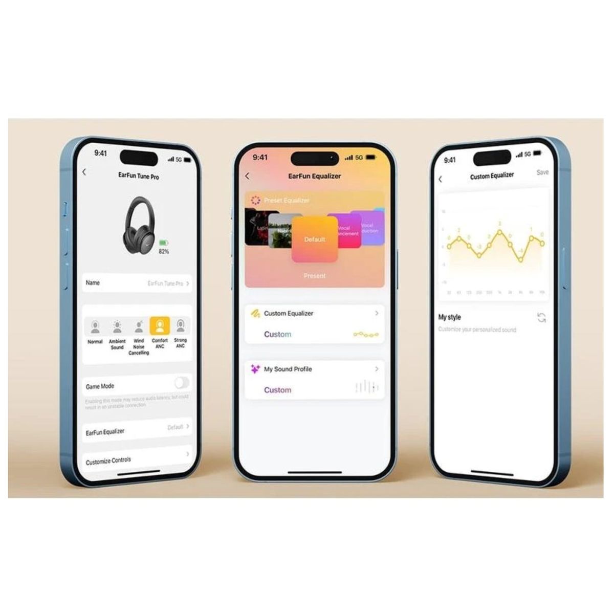 EARFUN - Adifonos Earfun Tune Pro ANC 120h Negro