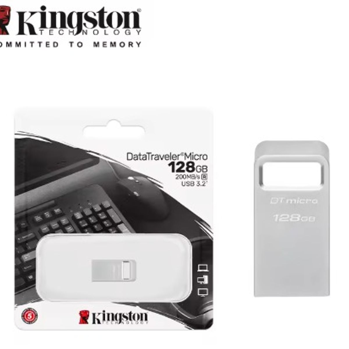 KINGSTON - Memoria USB 128GB Kingston Dt Micro Ultra Slim