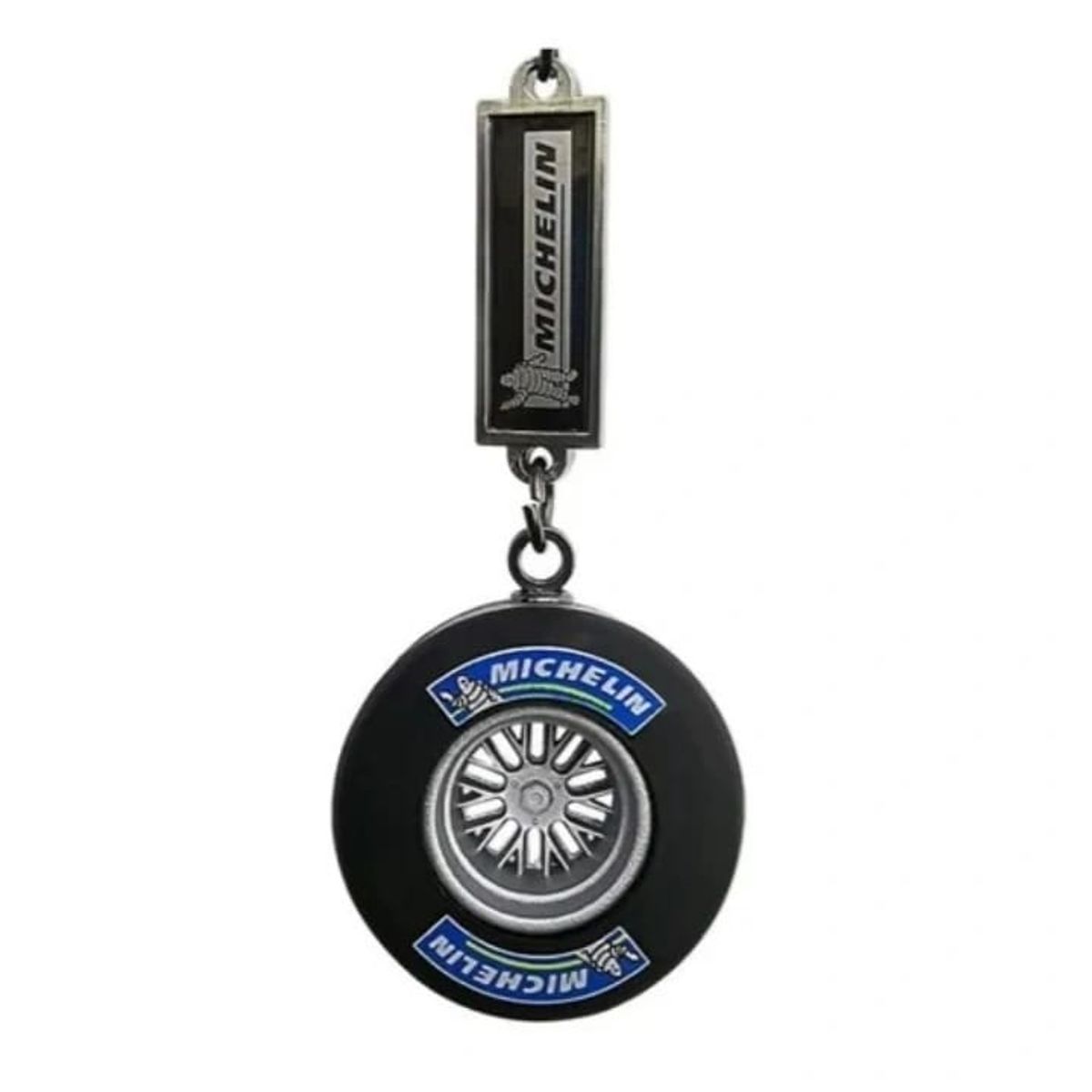 GENERICO - Llavero Llanta Michelin color Negro Elegante