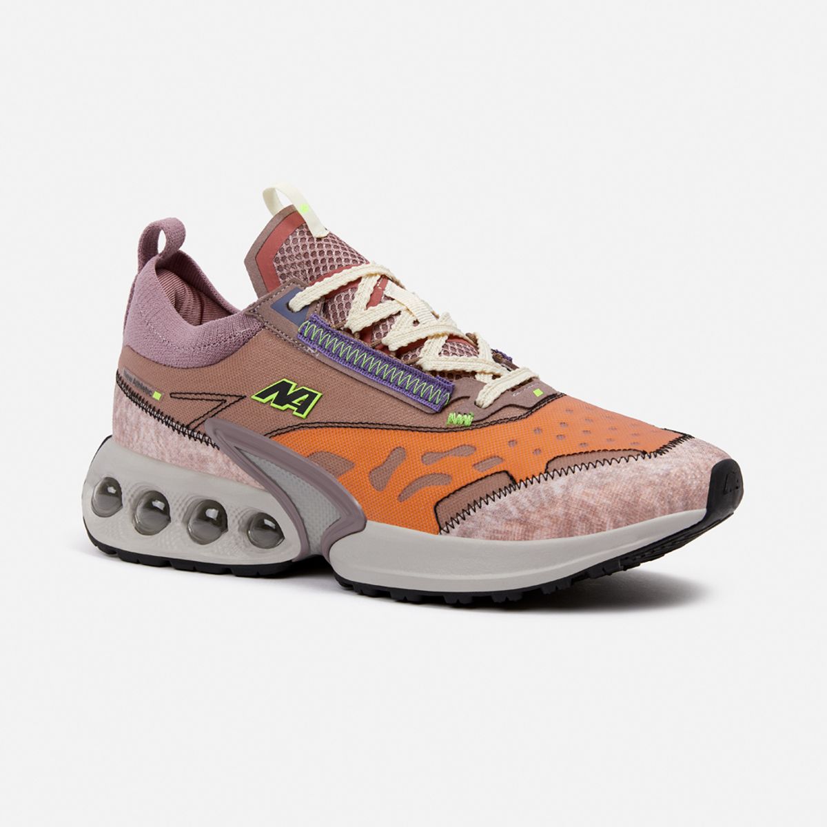 NEW ATHLETIC - Zapatillas New Athletic Running Wind156 Lila Con Naranja Hombre