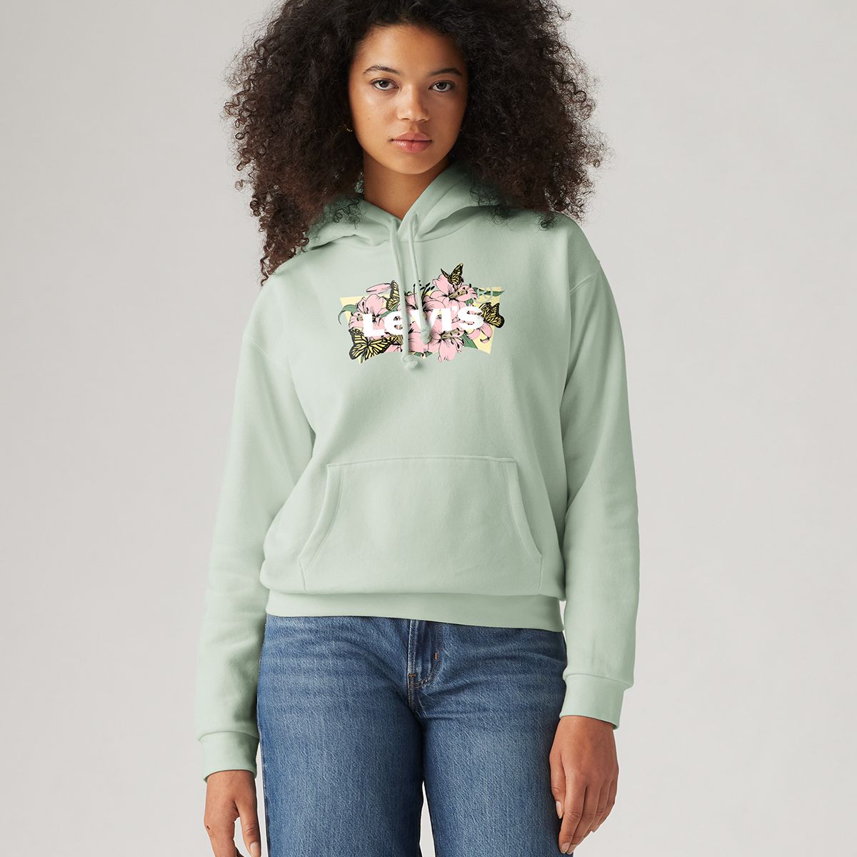LEVIS - Polerón Mujer Graphic Hoodie Verde Levis